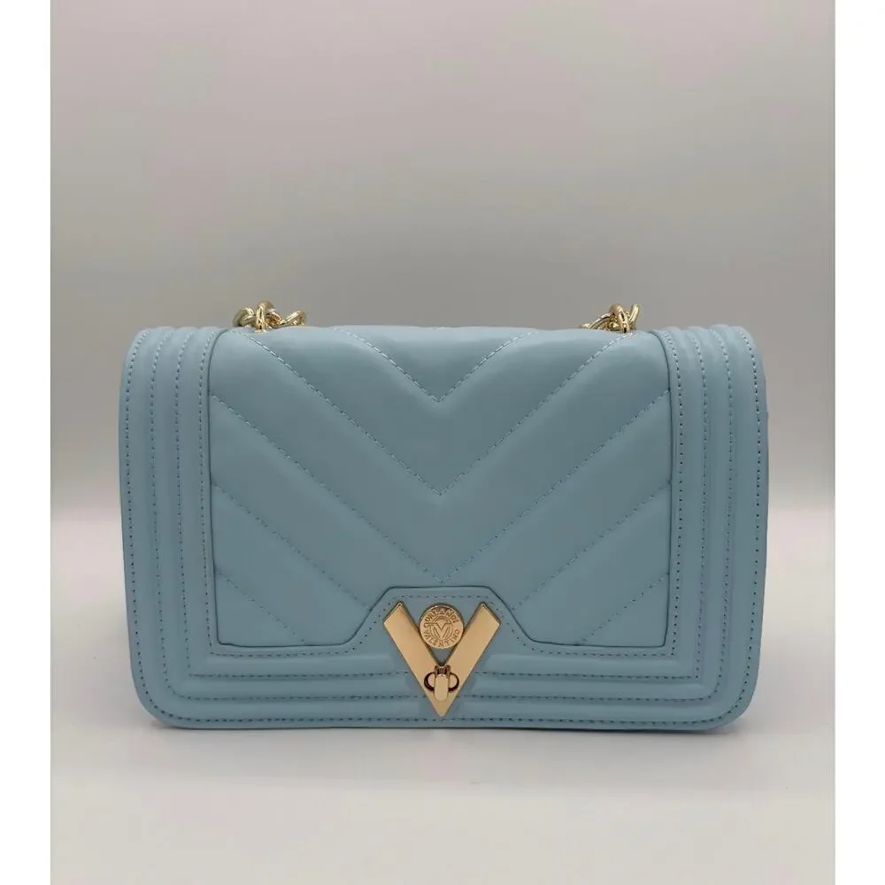 Valentino Orlandi Chevron Crossbody Light Blue NWT MSRP $249 (#2)